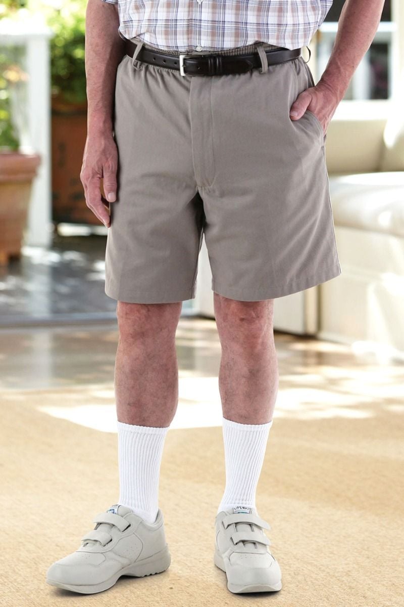 Identificere Bøje Stige Men's Elastic Waist Zip-Fly Shorts Adaptive Clothing for Seniors, Disabled  & Elderly Care