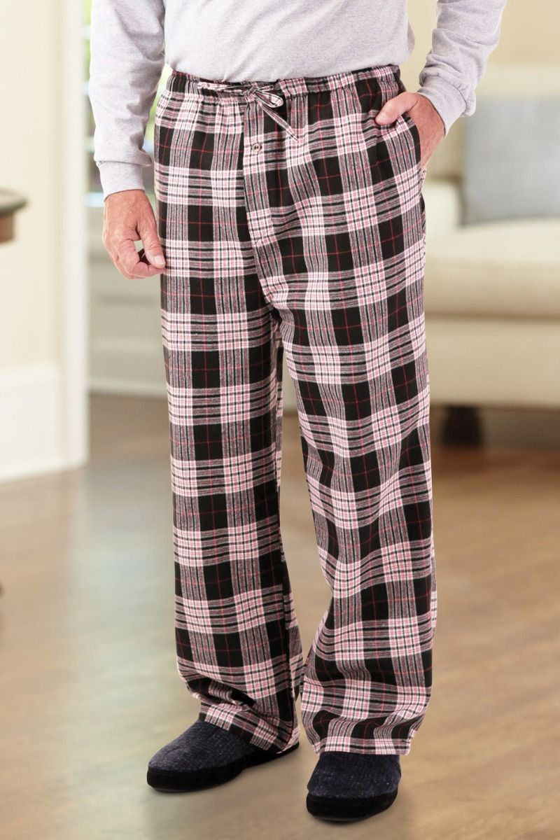 Men's Flannel PJ Bottoms Adaptive Clothing for Seniors, Disabled & Elderly  Care