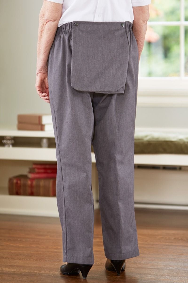 Women's Twill Back-Flap Pants Adaptive Clothing for Seniors, Disabled &  Elderly Care