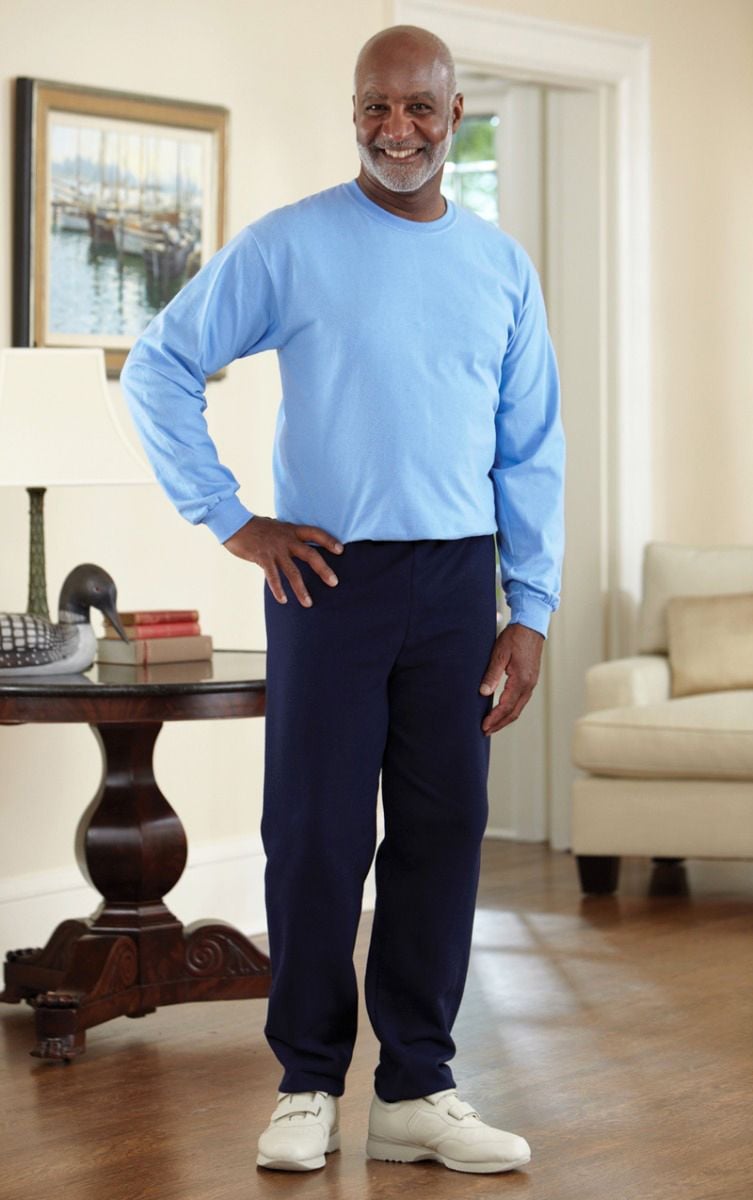 Men's Long Sleeve Basic T-Top Jumpsuit (S-2X) Adaptive Clothing