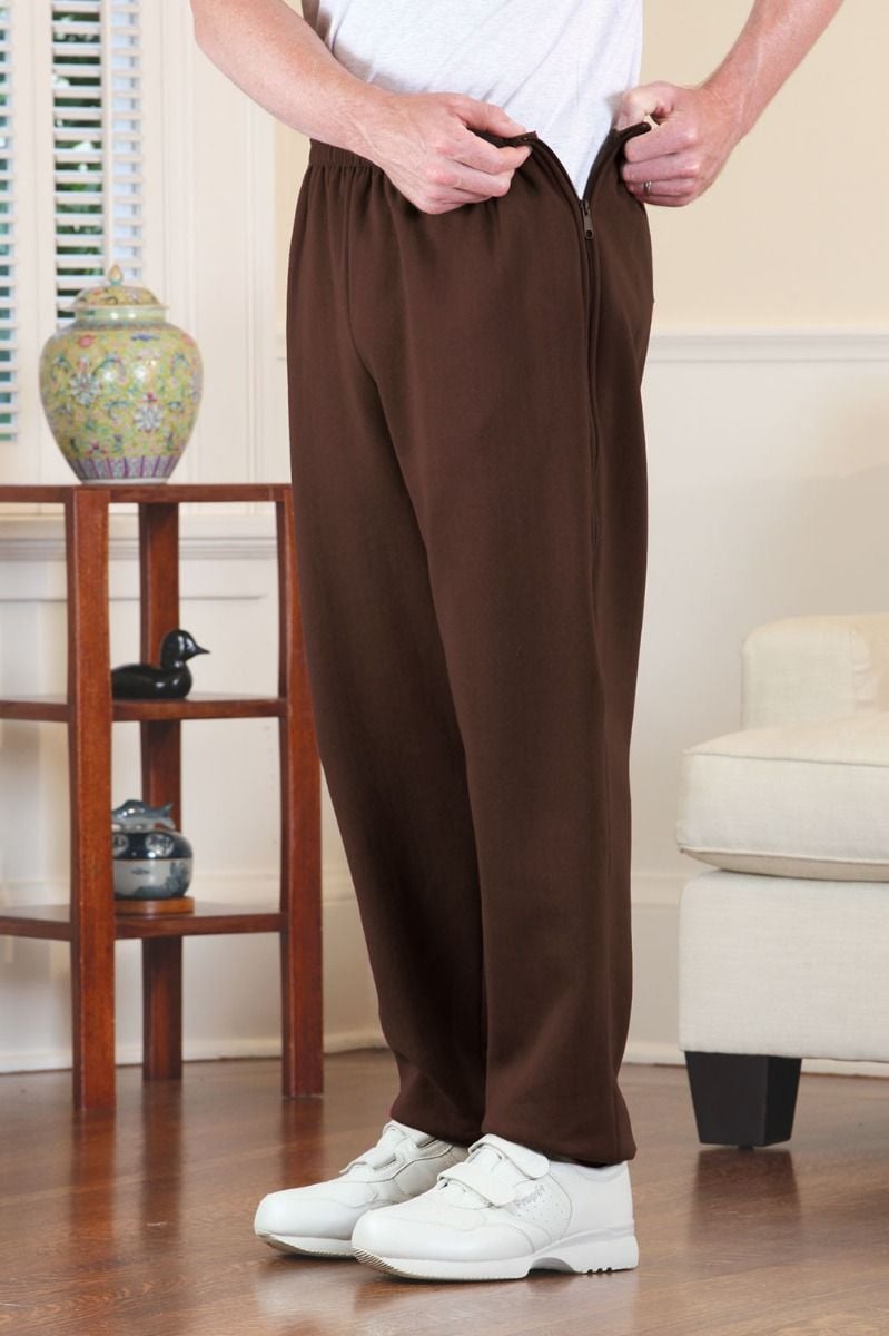 Men's Side Zip Adaptive Fleece Tearaway Pants for Seniors - Navy Blue SMA :  : Health & Personal Care