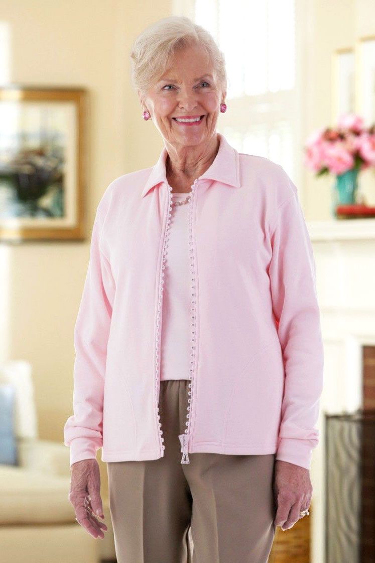 Sparkle Zipper Cardigan Adaptive Clothing for Seniors, Disabled & Elderly  Care