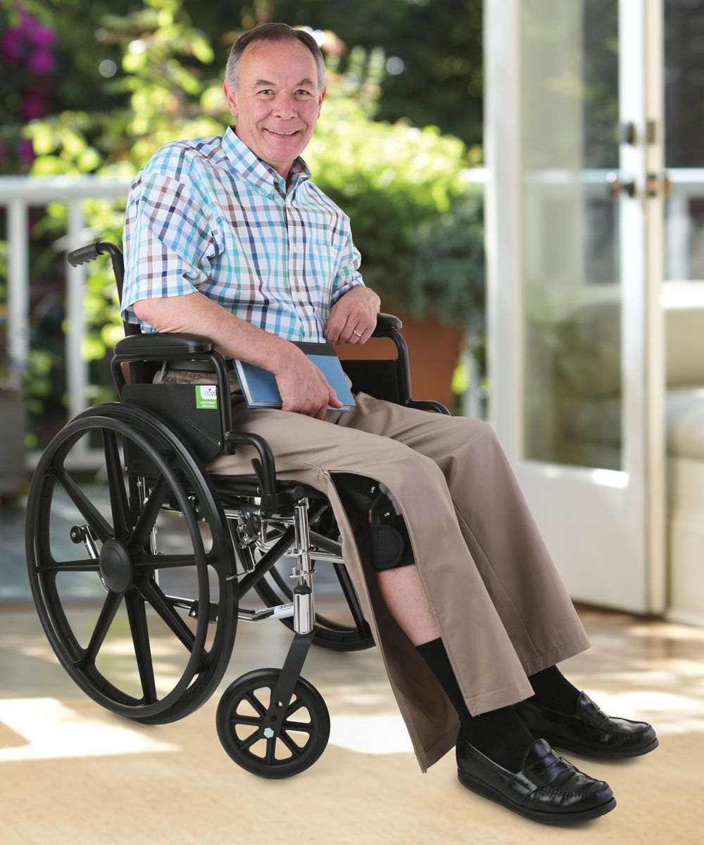Pants wit Added Leg Zipper Adaptive Clothing for Seniors, Disabled &  Elderly Care