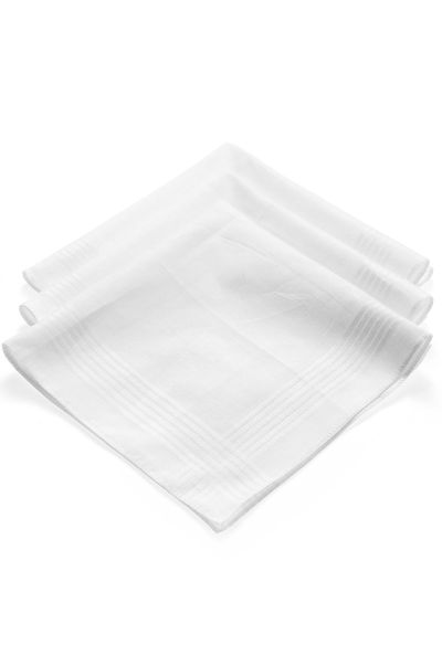 3-Pack of White Handkerchiefs