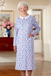 Lace Collar Knit Snap Back Dress Adaptive Clothing for Seniors ...