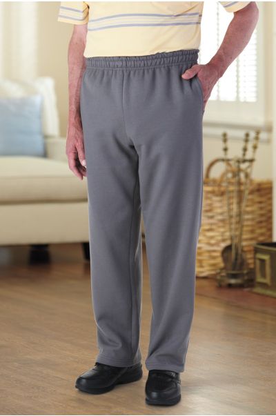 Men's Open Cuff Sweatpants (S-2X) Adaptive Clothing for Seniors ...