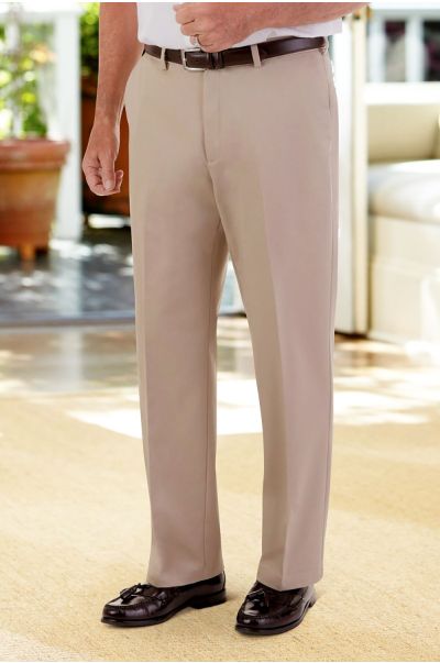 Cotton Slacks with VELCRO® Brand fasteners Fly