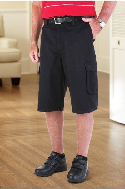 Twill Cargo Shorts w/ VELCRO® Brand Fastener Fly (size 30 only)