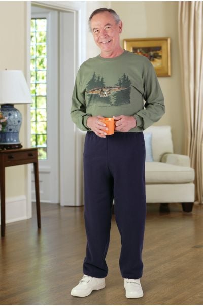 Men's Printed Long Sleeve T-Top Jumpsuit