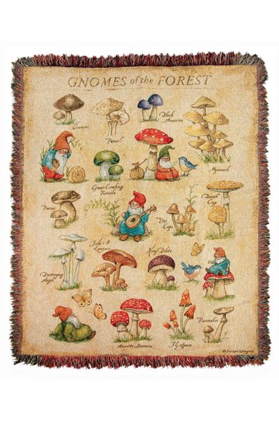Gnomes of the Forest Woven Throw