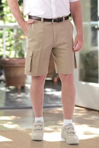 Comfort Cargo Short w VELCRO Brand fasteners Fly Adaptive Clothing for Seniors Disabled Elderly Care