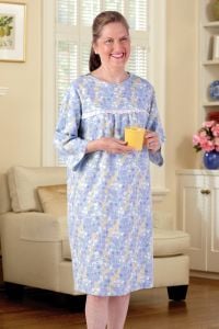 So-Soft Open Back Nightgown Adaptive Clothing for Seniors, Disabled & Elderly  Care