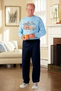 Men's Printed Long Sleeve T-Top Jumpsuit
