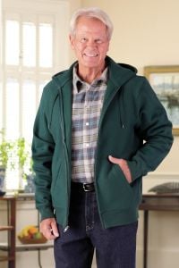 Men's Fleece Jacket Adaptive Clothing for Seniors, Disabled & Elderly Care
