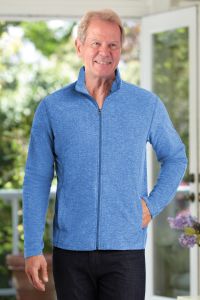 Zip-Front Microfleece Sweater