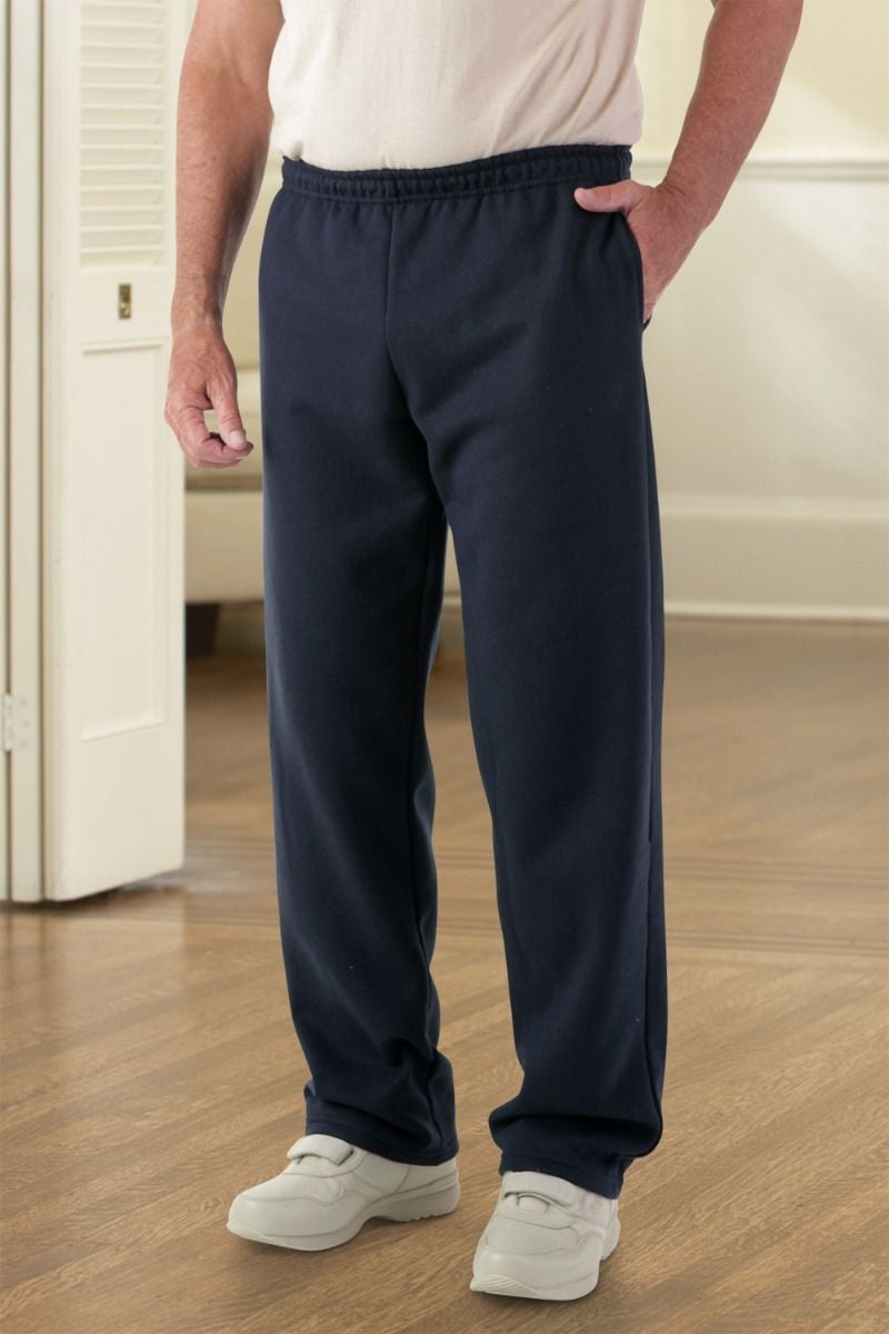 Open Cuff Sweatpants (S-2X) Adaptive Clothing for Seniors, Disabled & Elderly Care