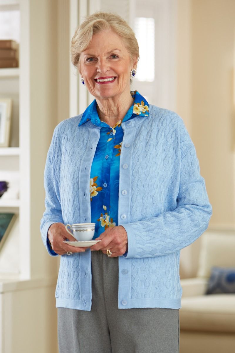 Cardigan Sweater without Pockets Adaptive Clothing for Seniors Disabled Elderly Care