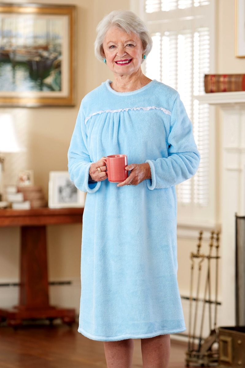 Old lady in nightgown top