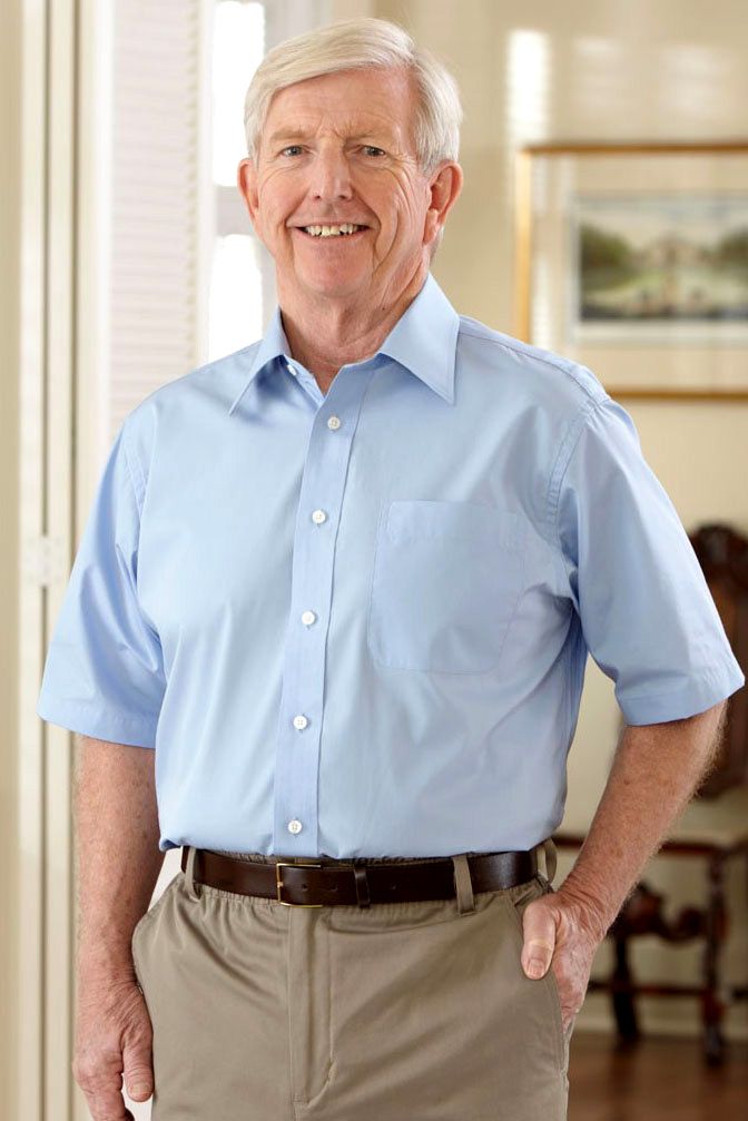 Men s Short Sleeve Dress Shirt Adaptive Clothing for Seniors Disabled Elderly Care
