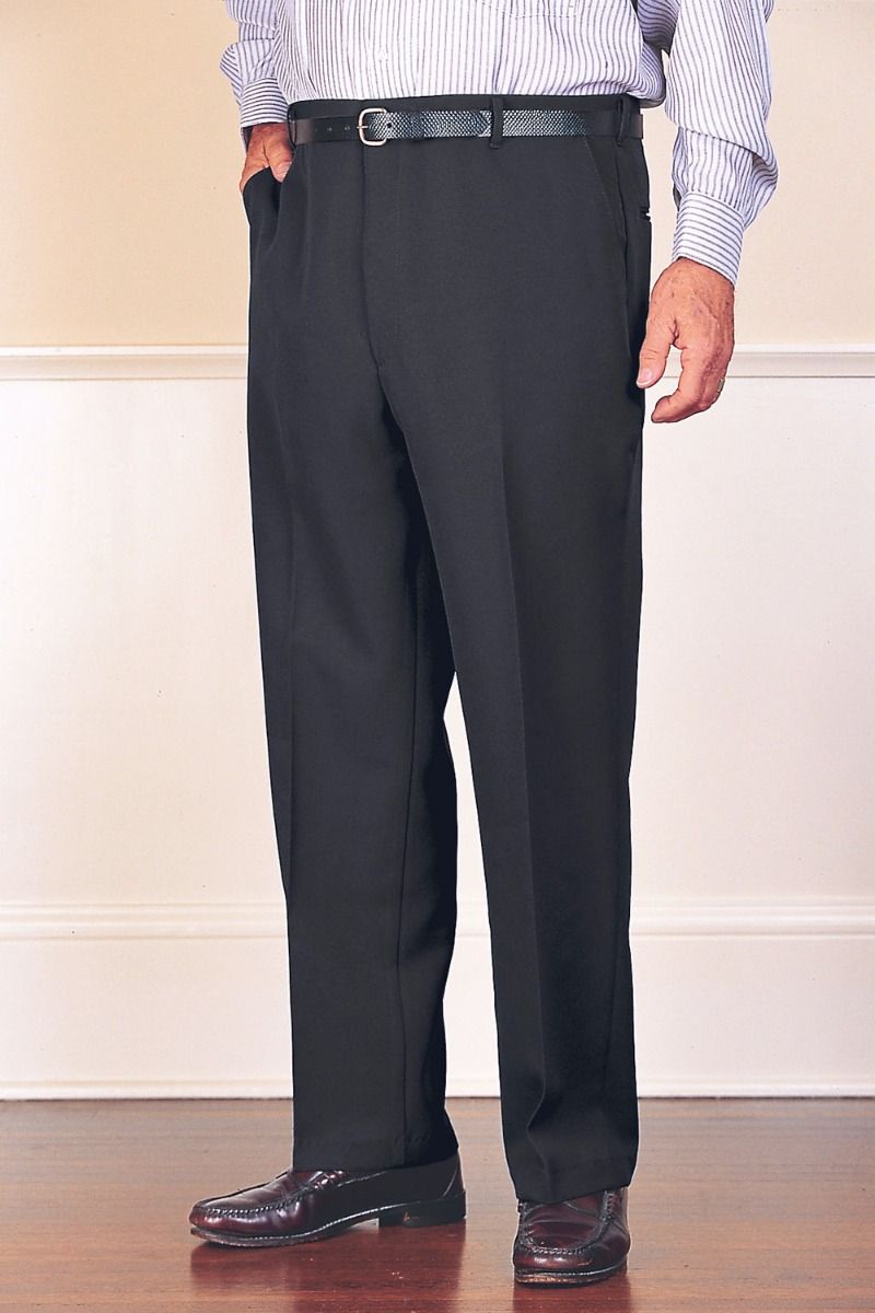 Men s Polyester Dress Slacks by Haggar Adaptive Clothing for Seniors Disabled Elderly Care