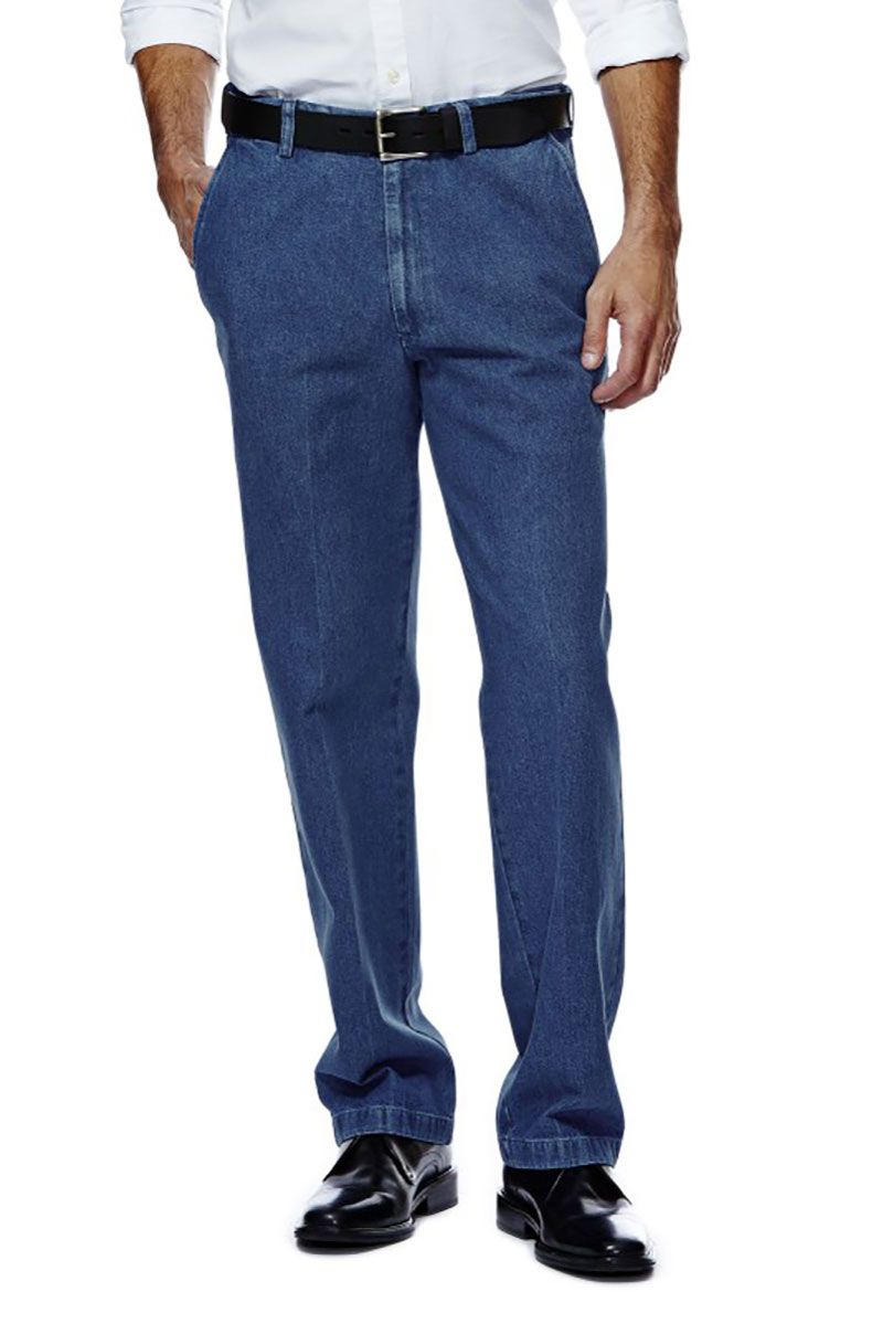 話題の行列 Clothing Adaptive Slacks Denim Haggar for Disabled Seniors, パンツ
