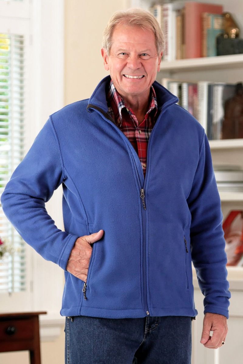Men s Fleece Jacket Adaptive Clothing for Seniors Disabled Elderly Care