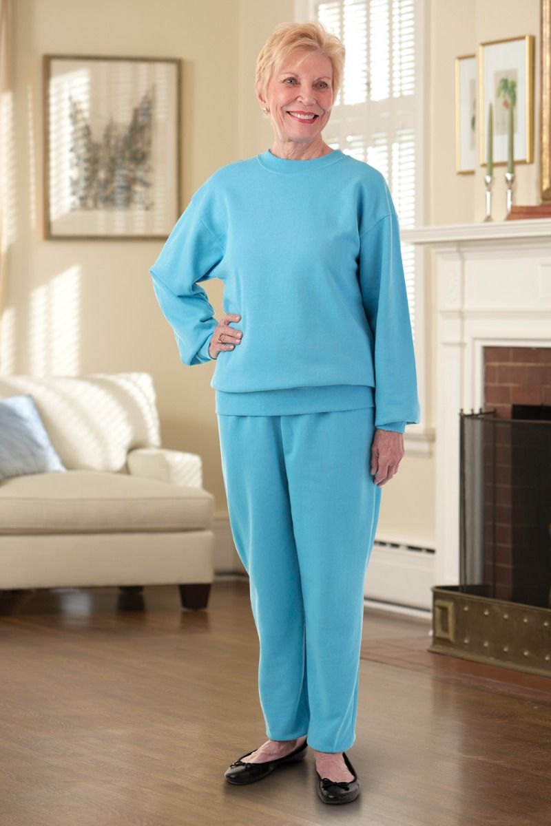 Women s Basic Adaptive Sweatsuit Adaptive Clothing for Seniors Disabled Elderly Care