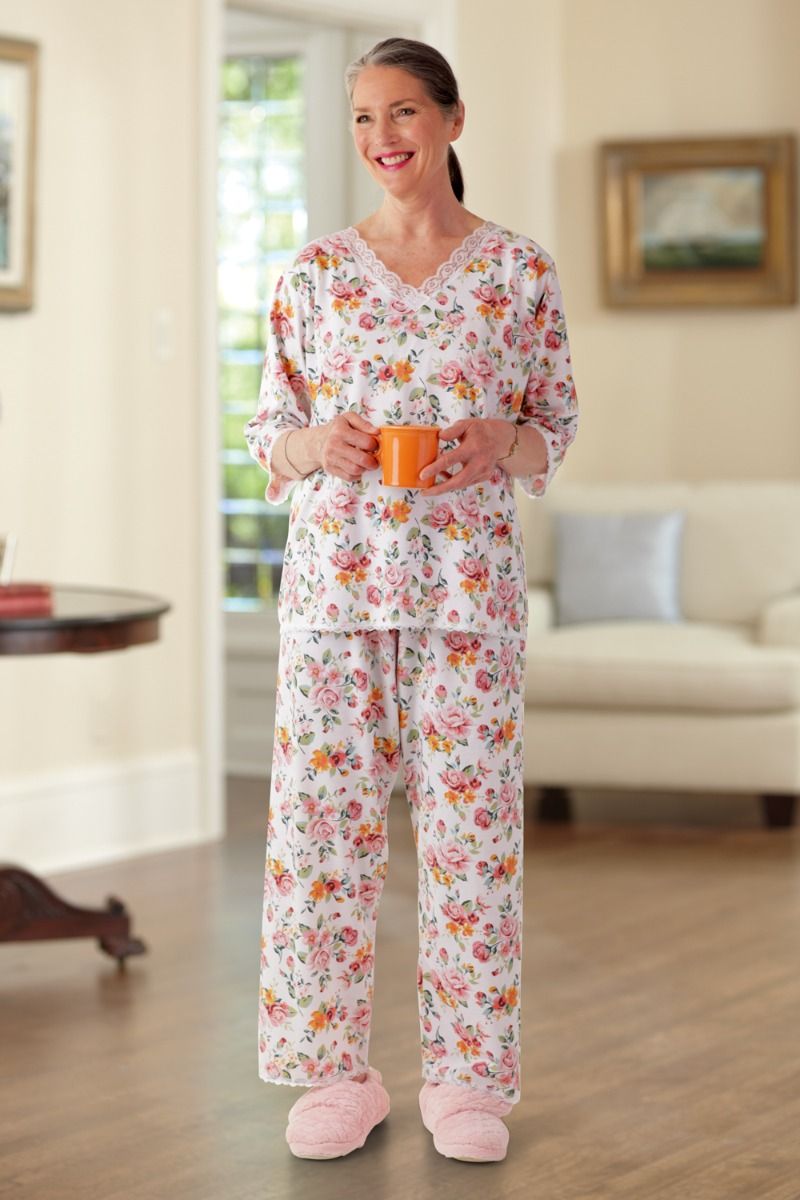 Knit Pajamas Adaptive Clothing for Seniors, Disabled & Elderly Care