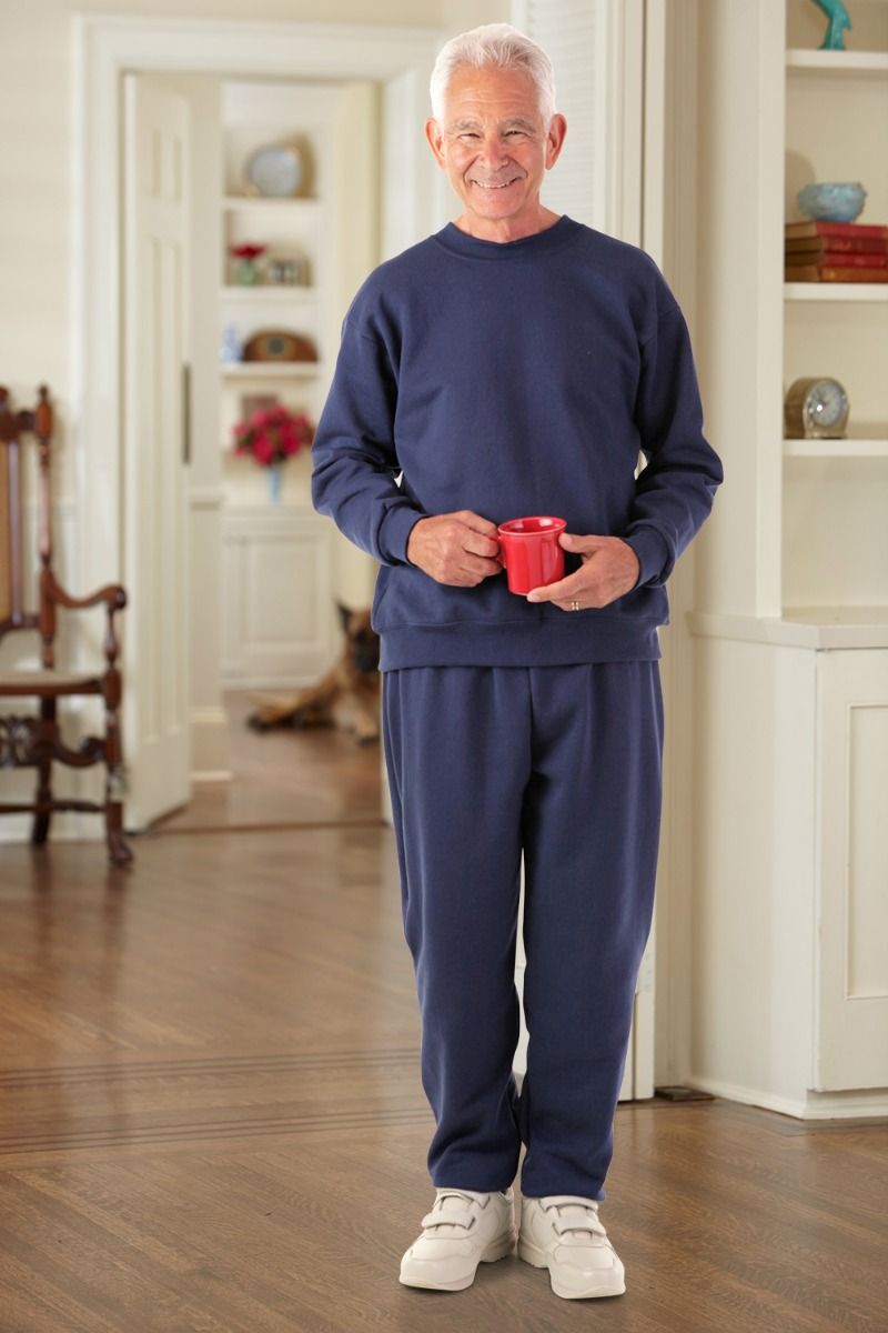 Men's Basic Adaptive Sweatsuit Adaptive Clothing for Seniors